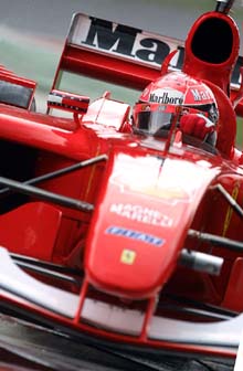 Schumacher on track 
